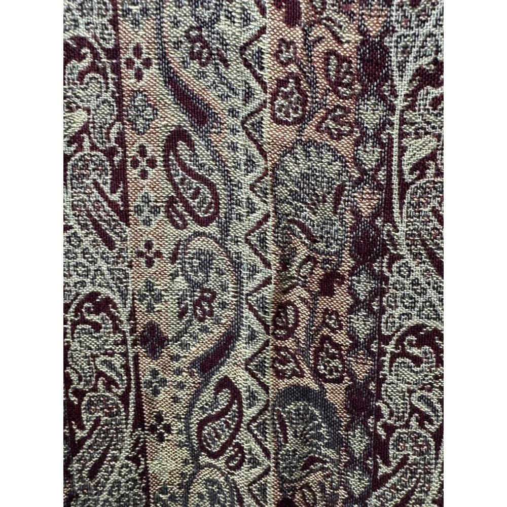 J.Jill Vintage 90s Fall Paisley Tapestry Coat Long Boho Statement Button-Front